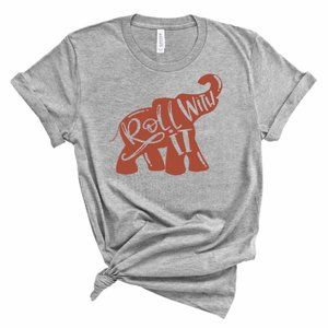 NWT  **BOUTIQUE**  ROLL WITH IT   ELEPHANT TEE  XL